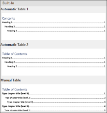 How To Create And Manage A Table Of Contents In Microsoft Word