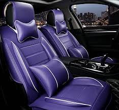 Ankiv Full Set Universal Fit 5 Seats Car Surrounded Solid Color Waterproof Leather Car Seat Covers Protector Leather Car Seat Covers Car Seats Car Seat Cushion