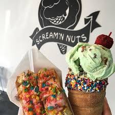 Scream N Nut In Alpharetta Voted Best Donuts In Ga Atlanta Eats Fruity Pebbles Caramel Apple Ice Cream