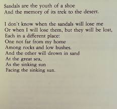 Yehuda Amichai From Sandals Poems Words Wise Words