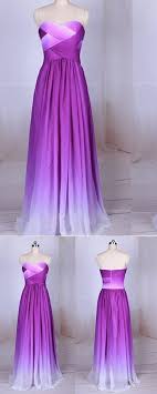 Simple Purple Strapless Sweetheart A Line Chiffon Ombre Backless Prom Dresses M5864 Backless Prom Dresses Ombre Prom Dresses Prom Dresses Uk