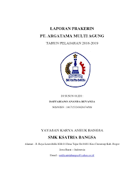Pengertian jalan dan jalan raya. Cover Laporan Prakerin Docx