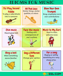 30 Useful Music Idioms Sayings And Phrases In English 7 E S L English Idioms English Vocabulary Words Idioms And Phrases