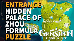 How To Unlock Hidden Palace Of Zhou Formula Entrance Genshin Impact Domain Of Blessing Frost Youtube
