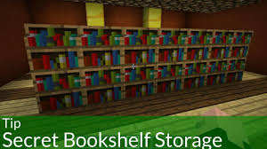 Tip Secret Bookshelf Storage In Minecraft Youtube
