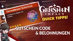 Genshin impact promo code codes redeem totallygamergirl ihr server habt charakters eingegeben eingeben unten eintragen klickt schaltflaeche schluss daten zum genshin impact promo codes | totallygamergirl. Gutschein Code Belohnungen Genshin Impact Quick Tipps Guide Deutsch Youtube