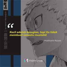 Yang berkaitan dengan kerja sama tim dan kerja keras untuk mencapai suatu tujuan. 32 Kata Kata Mutiara Hoshiumi Kourai Raksasa Kecil Haikyuu Memorable With Us