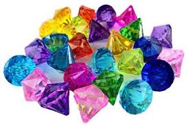 Haptime 40 Pcs Big Acrylic Diamond Artificial Gems Pirate Treasure For Home Decoration Table Scatters Vase Vase Fillers Pirate Treasure Birthday Decorations