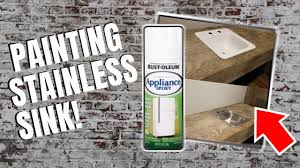 Unfortunately, because steel is so hard and because stainless steel is so slick, professional painters often dilute the paint with 1 ounce of water to every gallon of paint. 5000 Mobile Home Renovation Painting Stainless Steel Sink Youtube