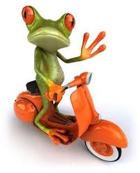 Higher Logic S Beloved Mascot Floyd Frog Patung Vespa Desain