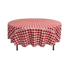 Blue and white gingham tablecloth cotton fabric checked tablecloth 56x120 inch for wedding outdoor banquet birthday table overlay. La Linen 72 In White And Red Polyester Gingham Checkered Round Tablecloth Tccheck72r Redk98 The Home Depot
