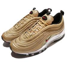 Reflective Nike Air Max 97 Black And Gold Nike Air Max 97 Og Qs Metallic Gold Bullet 3m Reflective Men Running 884421 700 Nike Air Max 97 Air Max 97 Nike Air Max