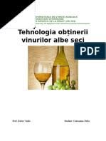 Ingineria produselor alimentarevinul alb seccoordonator: Tehnologia ObÈinerii Vinurilor Albe Seci