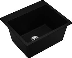 Elkay Elg252212pdbk0 Black Quartz Classic 25 Drop In Single Basin Quartz Laundry Sink Laundry Sink Sink Utility Room Sinks