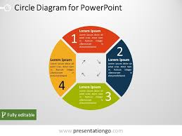 4 Part Circle Powerpoint Diagram Presentationgo Com Infographic Powerpoint Circle Infographic Powerpoint Slide Designs