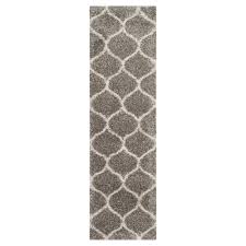 Hudson Shag Rug Ivory Gray 2 3 X3 9 Safavieh Rug Runner Classic Tile Design Grey Rugs
