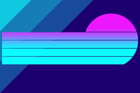 Download Retrowave Neon Sunset Background Graphic By Atlasart Creative Fabrica SVG Cut Files