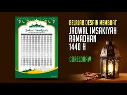 2021 m dalam bentuk pdf melalui google drive Cara Membuat Desain Jadwal Imsakiyah Ramadhan Di Coreldraw Youtube