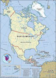 She has always lived in europe, but now she is moving to america. North America Countries Regions Map Geography Facts Britannica
