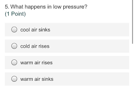 cool air sinks cold air rises warm air