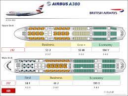 Last Update August 5 2013 With Two Full Decks And A Nominal Design Capacity Of 525 Seats In Three Class Configuration Airbus A380 Airbus Aircraft Interiors