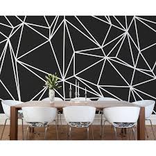 Black And White Geometric Wall Paint Wall Rogues Black Vertex Wall Mural Fdm50580 The Home Depot Geometric Wall Paint Wall Paint Patterns Diy Wall Painting