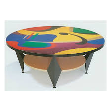 Contemporary Coffee Tables Pablo Colorful 48 Inch Round Cocktail Table Found On Polyvore Colorful Coffee Table Coffee Table Coffee Table Makeover