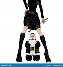 Santa in Black - Bondage stock illustration. Illustration of humbug -  24650022