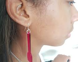 Acrylic Mismatch Dangle Earrings, Asymmetrical Perspex Earrings