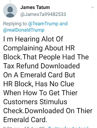 Credit card payments are still accepted and you can make transfers. Updated H R Block Emerald Card Stimulus Payments Deposit Check Not Received Coming Via Irs Digistatement
