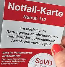 Die vdk notfallkarte sozialverband vdk baden württemberg ev. Die Kostenlose Sovd Notfallkarte Sozialverband