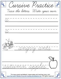 Teaching your child to write neatly is an important task. Cursive Handwriting Practice Lowercase A F