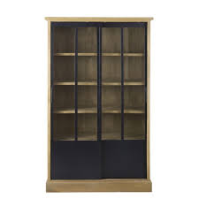 Ventura Vitrine 2 Portes En Pin Massif Et Verre Trempe H175 X L105 X P45 Cm 61 5 Kg Maisons Du Monde 550 Vitrine Porte De Douche Meuble Rangement