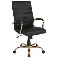 Black And Gold Office Chair Uk High Back Swivel With Wheels Ergonomic Executive Chair Swivel Office Chair Black Office Chair Leather Office Chair