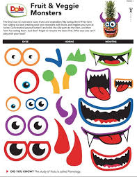 Not Very Scary Pixar S Monsters Inc Recipes With Dole Popsicle Blog In 2020 Veggie Monster Monster Craft Fruits And Vegetables