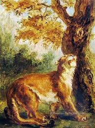 Puma 1859 Eugene Delacroix Peinture Tableau En Vente