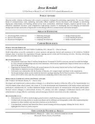 public relations resume examples 