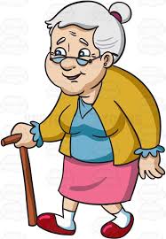 Old lady cartoon character with glasses. A Smiling Female Senior Citizen With Glasses Old Man Cartoon Family Cartoon Children Sketch