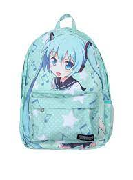 Hatsune Miku Polka Dot Music Note Backpack Hatsune Miku Miku Backpacks