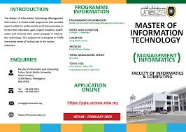 Senarai syarikat yang di kategorikan mengikut kesesuaian pelajar fakulti komputeran. Fakulti Informatik Dan Komputeran Fik Master Of Information Technology Management Informatics Facebook