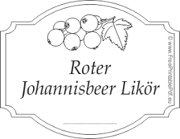 Aufkleber, sticker, etiketten, label, rund, aus papier oder stoff: Etiketten Fur Flaschen Mit Roter Johannisbeer Likor Pdf Drucken Kostenlos