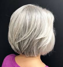 Extremely short gray balayage bob. 50 Fabulous Gray Hair Styles Julie Il Salon