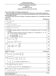 • timpul de lucru efectiv este de 3 ore. Subiecte Bac 2017 Matematica Subiecte Si Barem De Corectare Numere Complexe Geometrie Logaritmi Partea I Stirileprotv Ro