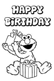 Happy Birthday From Elmo Sesame Street Coloring Picture Letscolorit Com Birthday Coloring Pages Elmo Coloring Pages Sesame Street Coloring Pages