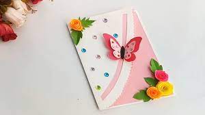 It takes no time at all to dress up a plain paper card with some serious sparkle. How To Make Special Butterfly Birthday Card For Best Friend Diy Gift Idea Youtube