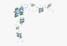 Border blue flower transparent background. Blue Flower Clipart Corner Floral Flower Borders Corners Free Transparent Png Download Pngkey