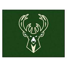 Download wallpapers milwaukee bucks, nba, 4k, logo, black stone, basketball, eastern conference, asphalt texture, usa, creative, basketball club, milwaukee bucks logo besthqwallpapers.com. Fanmats 19453 Milwaukee Bucks 33 75 X 42 5 Nylon Face All Star Floor Mat With Buck Logo Camperid Com