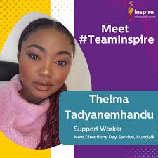 Meet Thelma, one of the amazing support workers at our New Directions  service in Dundalk.👋 Thelma has been with Inspire for just over a year  and, in that time, she has become