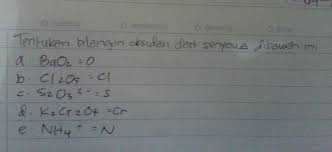 Maybe you would like to learn more about one of these? Tentukan Bilangan Oksidasi Dari Senyawa Diataskimia Kelas X Brainly Co Id