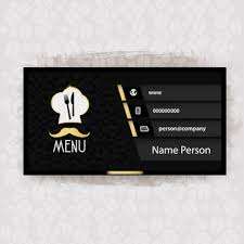 Chef's catering business card template. Bilder Business Cards For Chefs Gratis Vektoren Fotos Und Psds